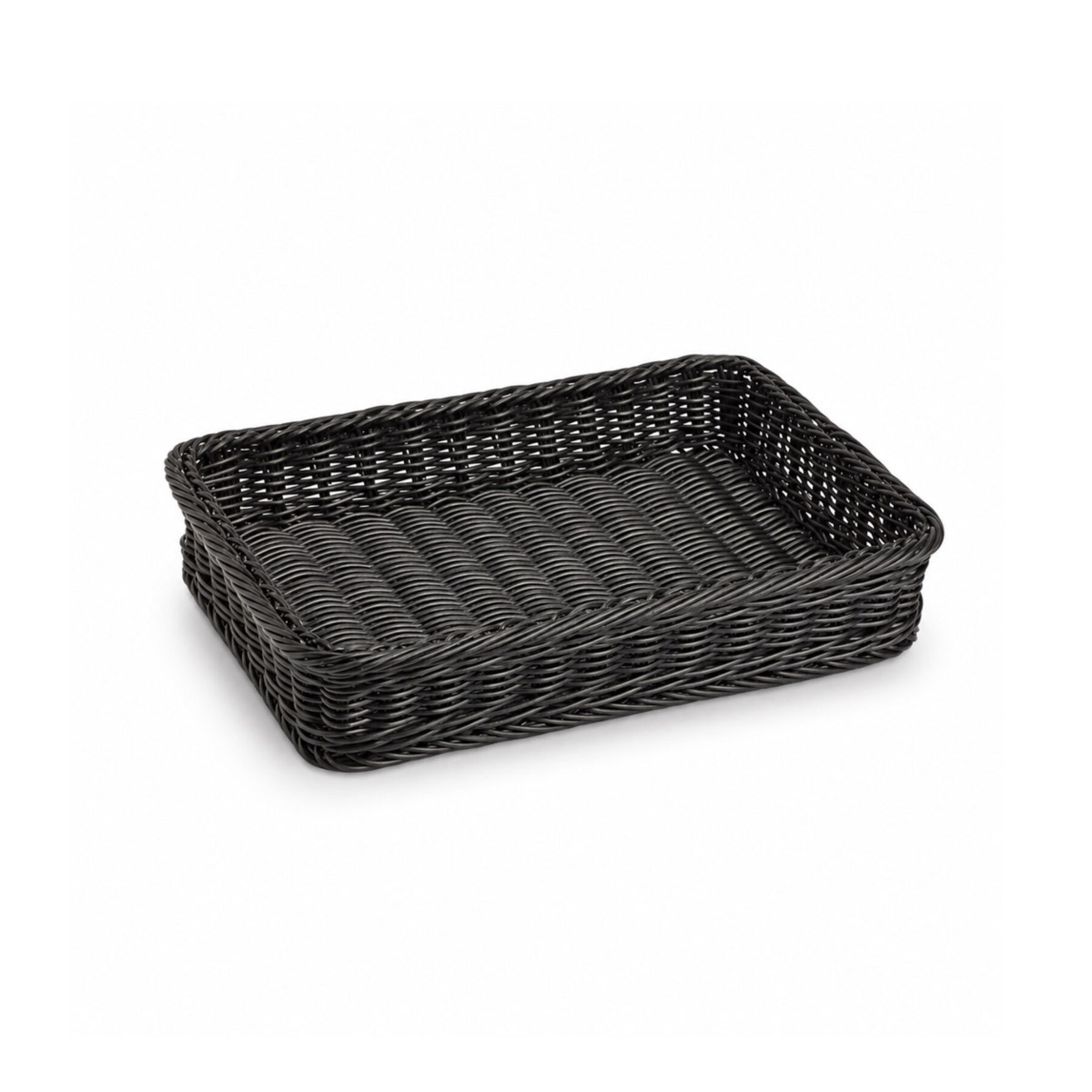 Black Polywicker Basket - 40 x 30cm
