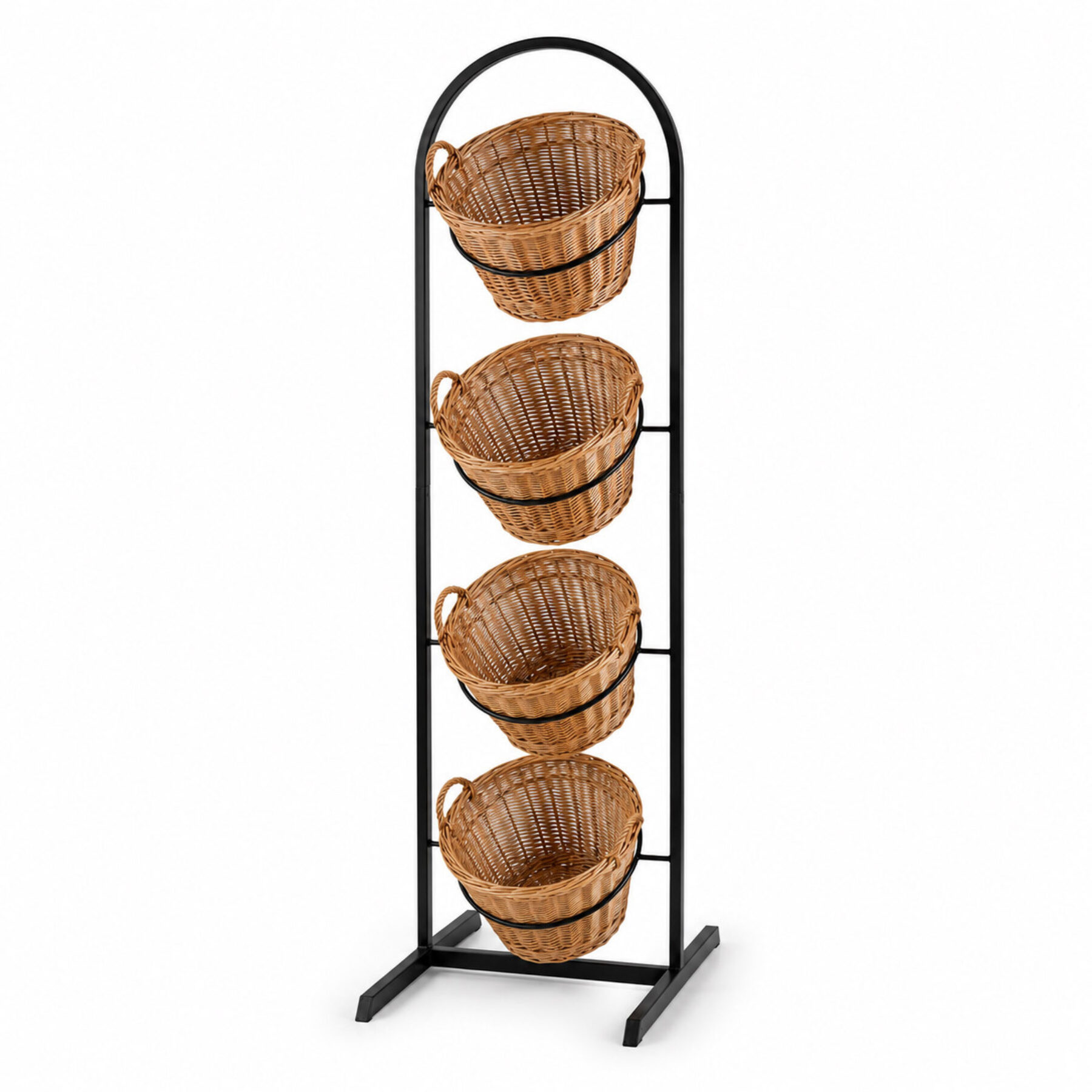 4 Tier Metal Display Stand with Baskets