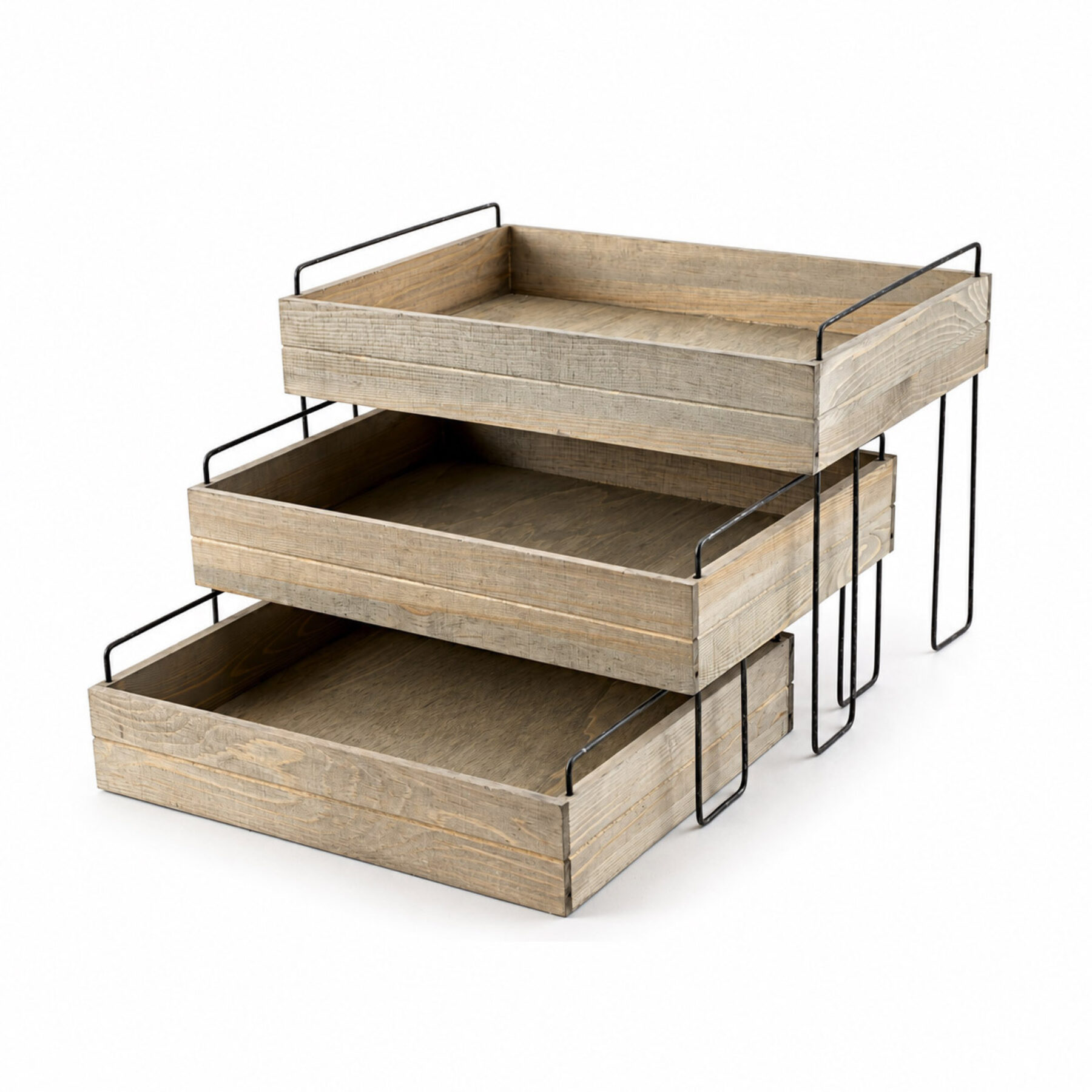 Wood & Wire Nested Crate Set