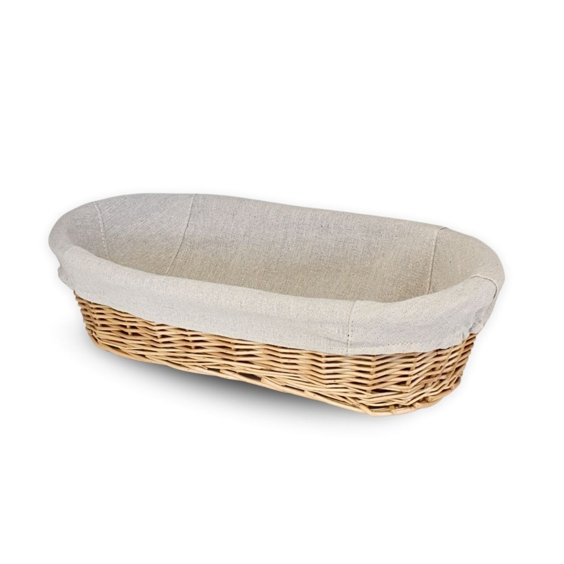 Oval Lined Proving Basket - 1.5KG