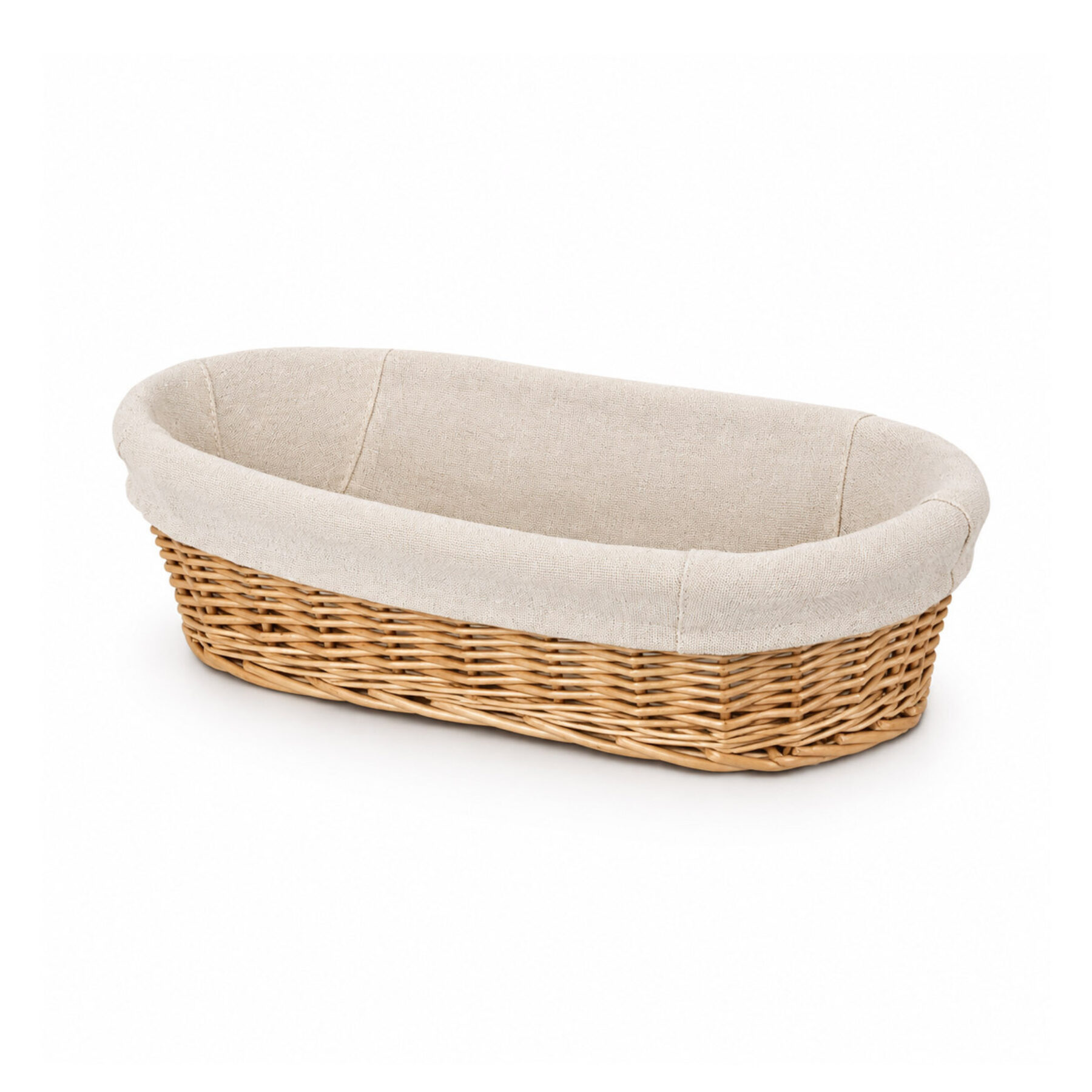 Oval Lined Proving Basket - 1.5KG