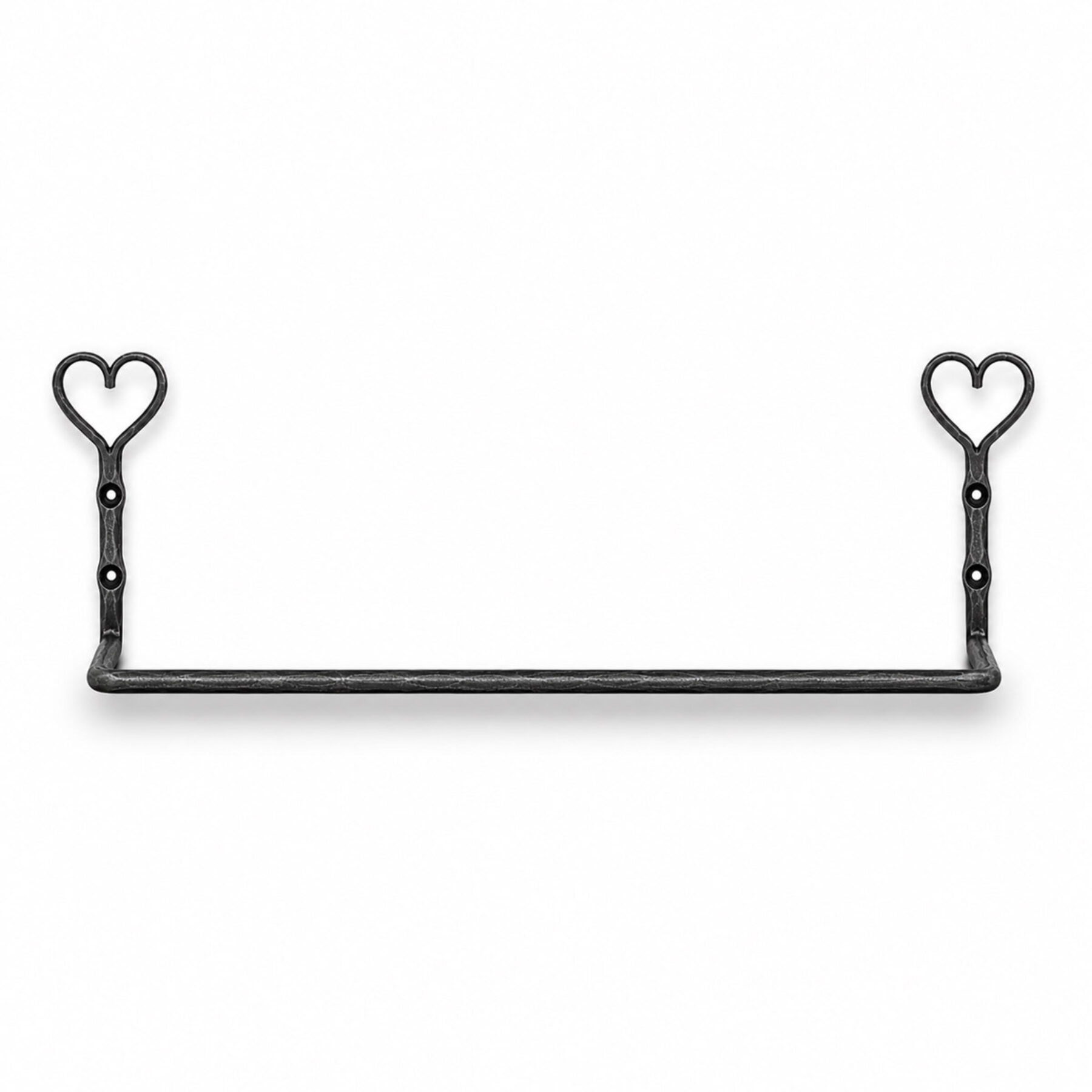 Wrought Iron Heart Hanging Rail