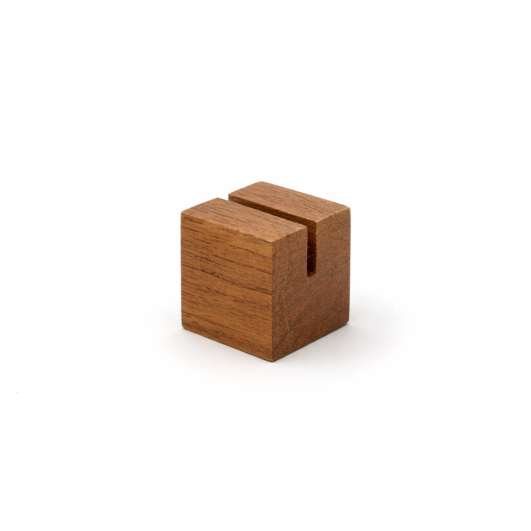 Acacia Wood Cube Ticket Holder
