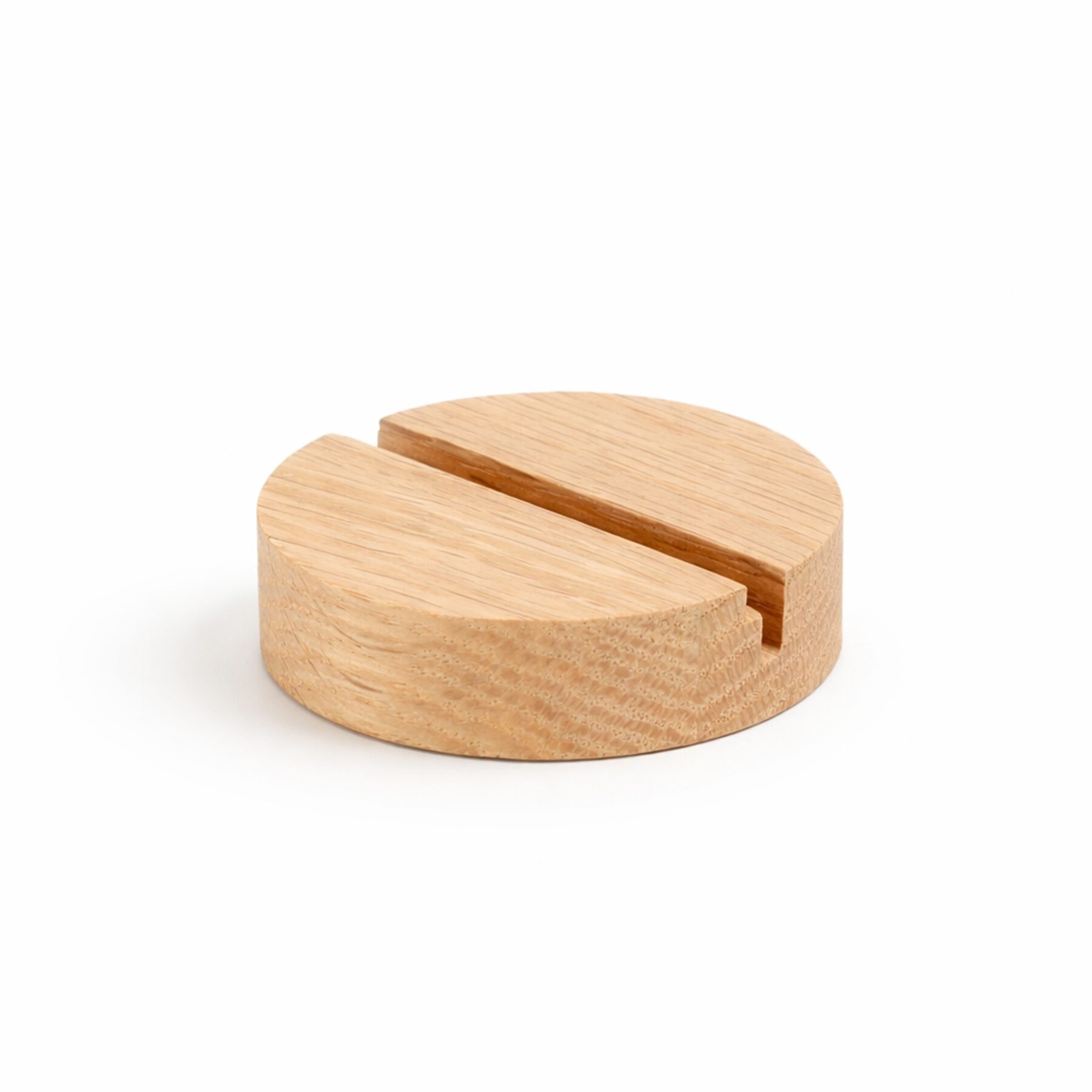 Small Round Oak Ticket Holder