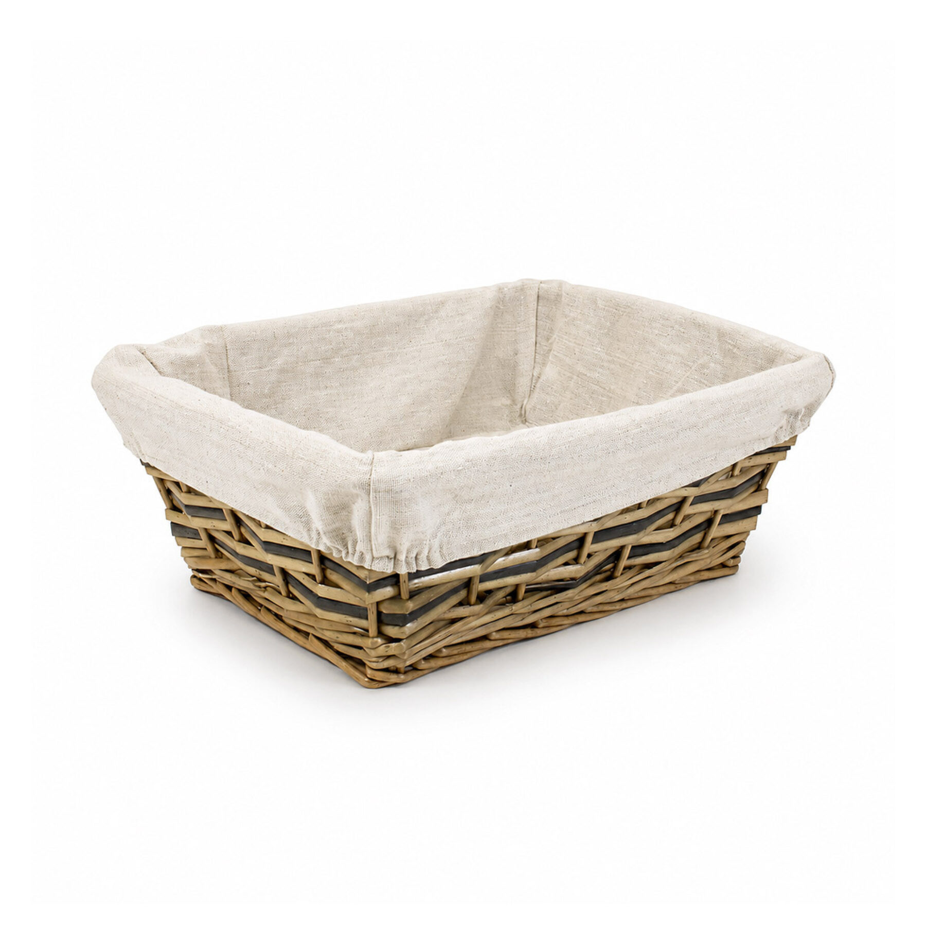 Lined Wicker Tray