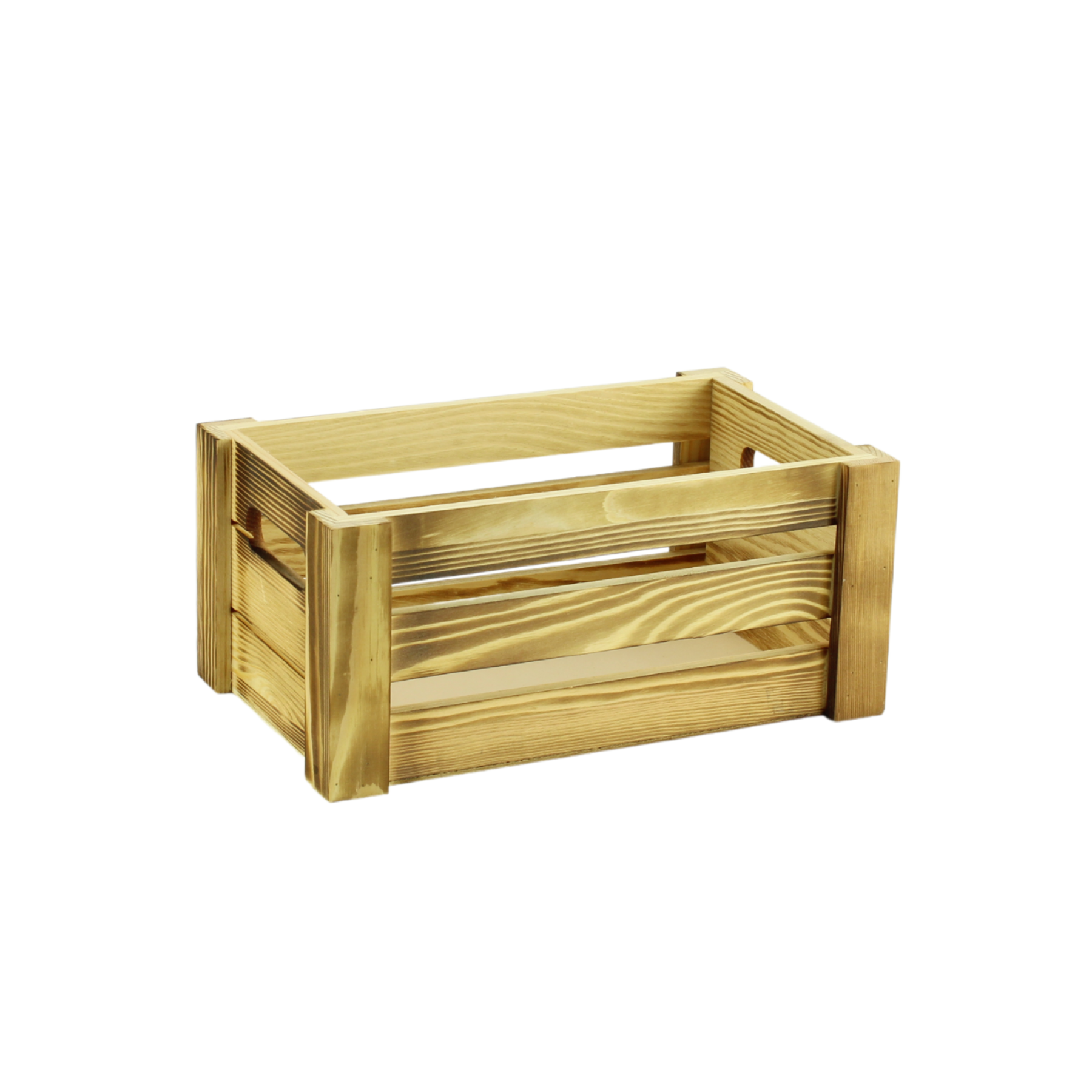 Small Wooden Crate - Burnt Finish