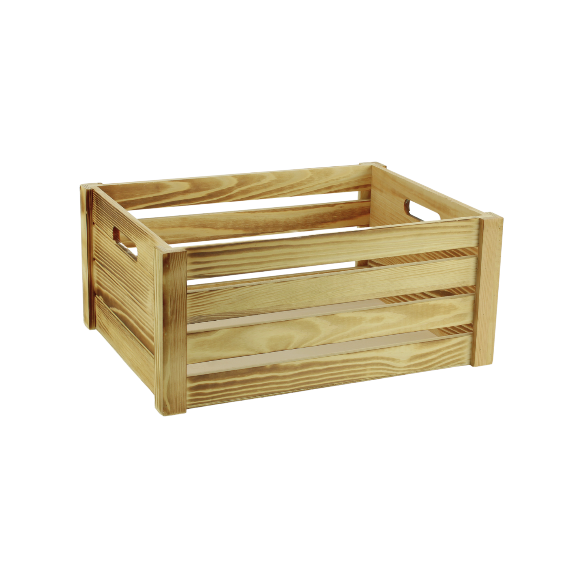Large Wooden Crate - Burnt Finish