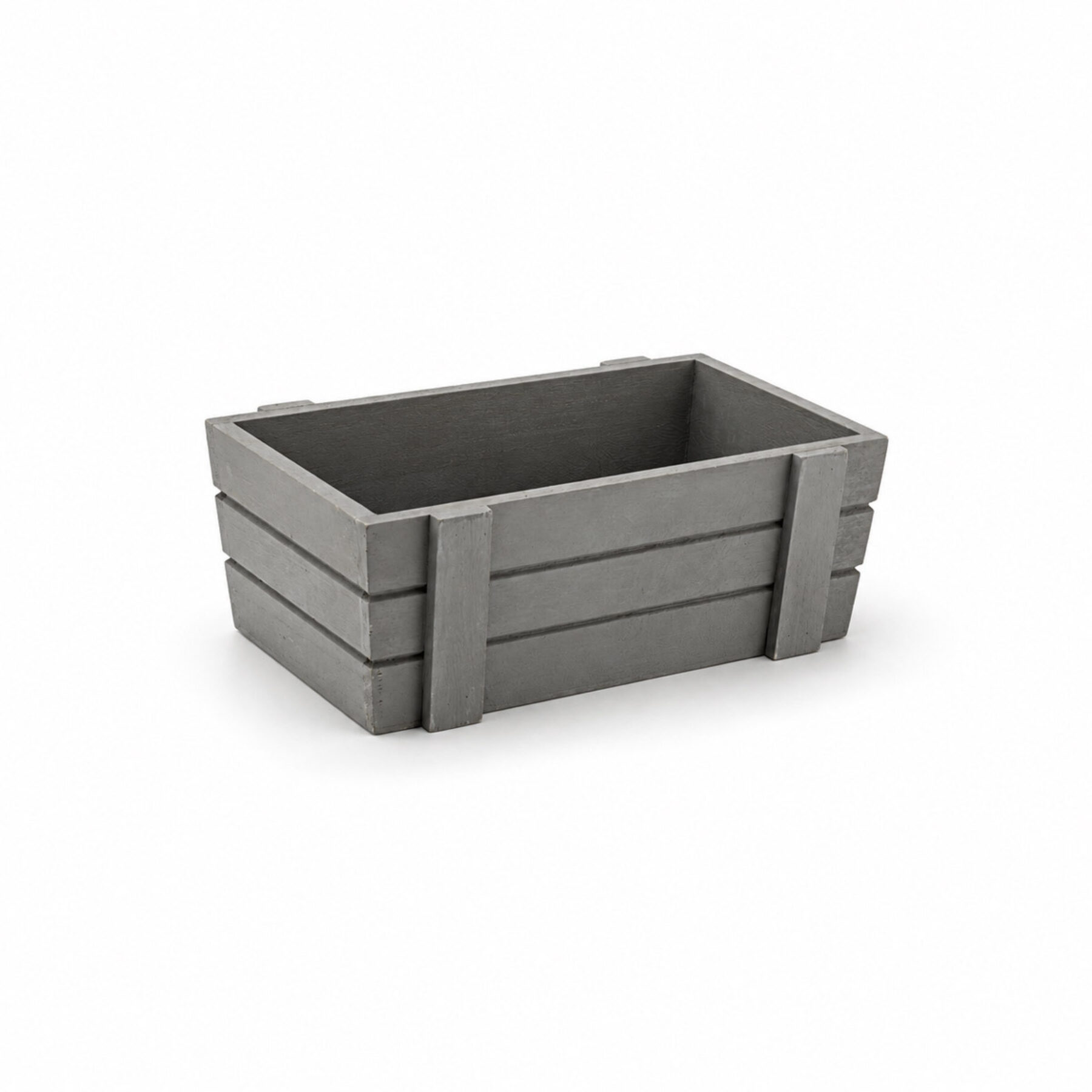Small Wooden Crate - Grey