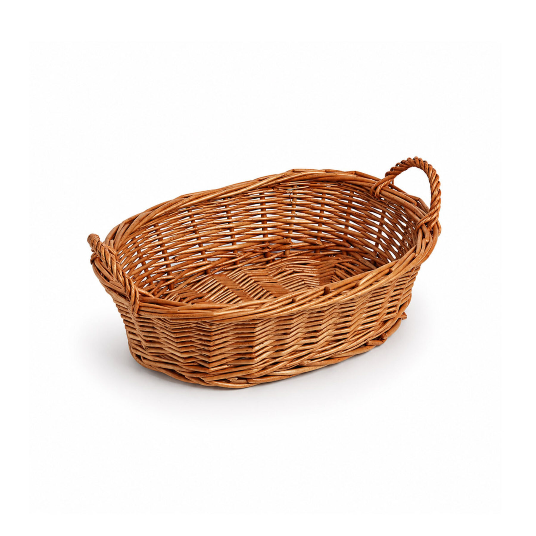 Oval Wicker Basket with Handles