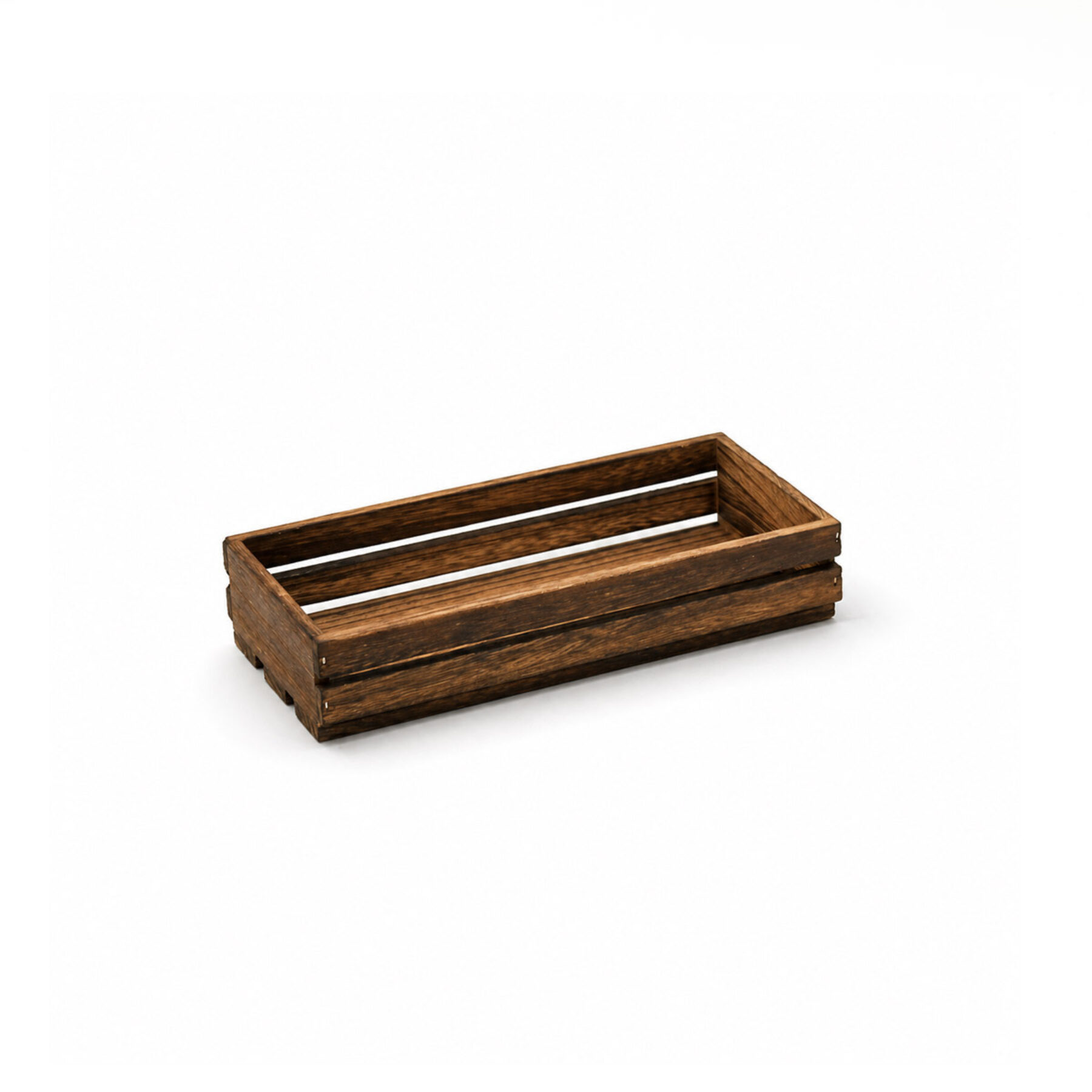 Small Dark Wooden Crate