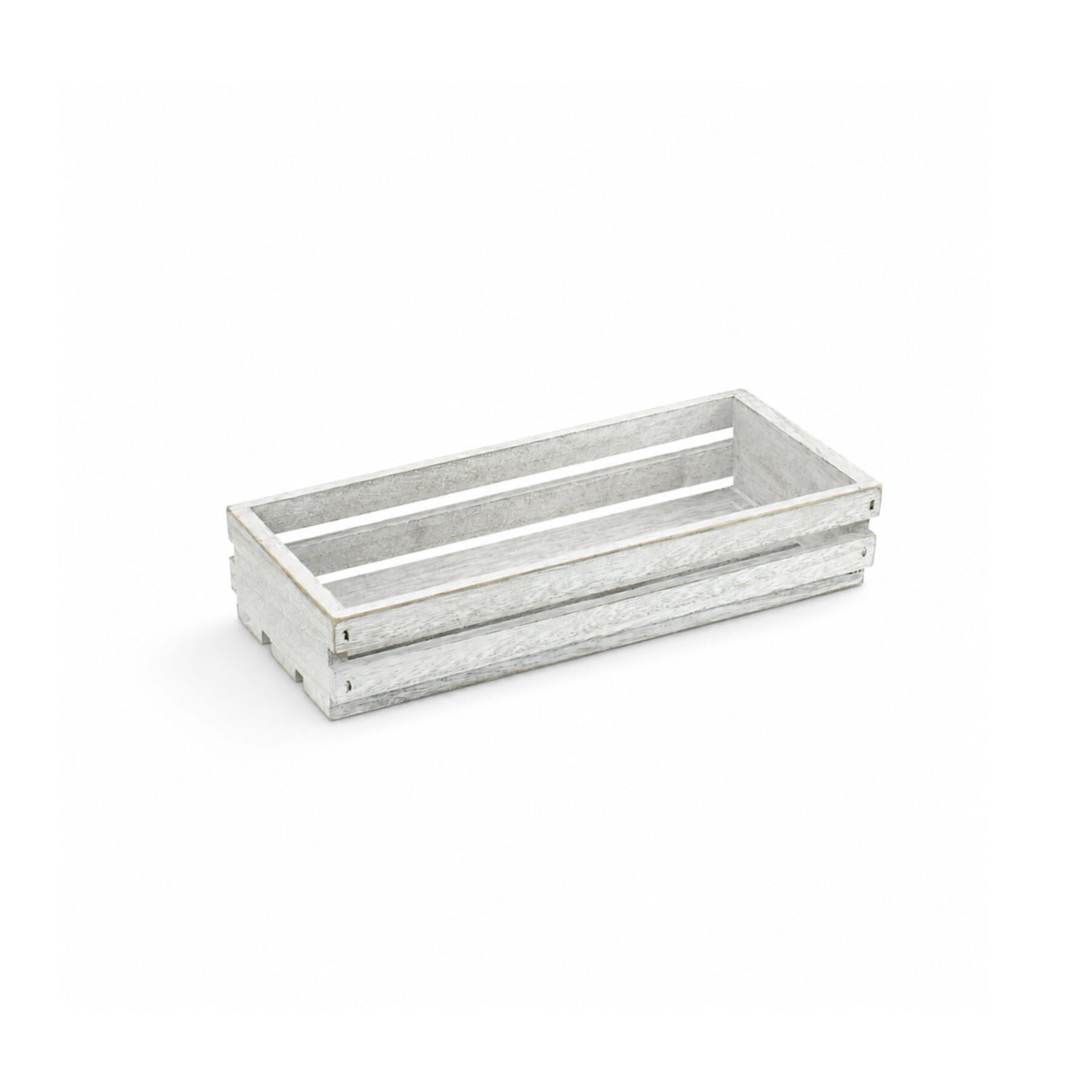 Small White Wooden Crate