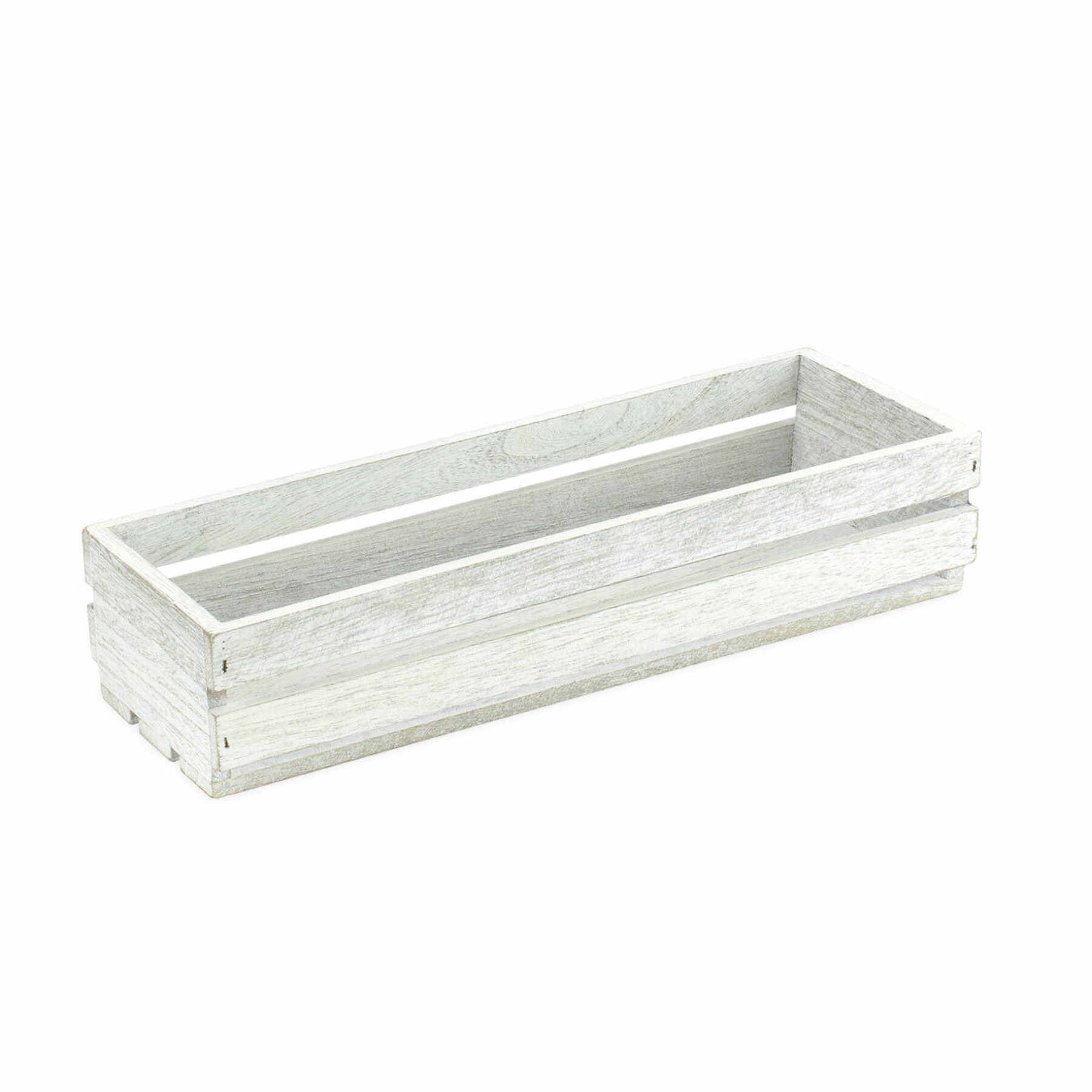Medium White Wooden Crate
