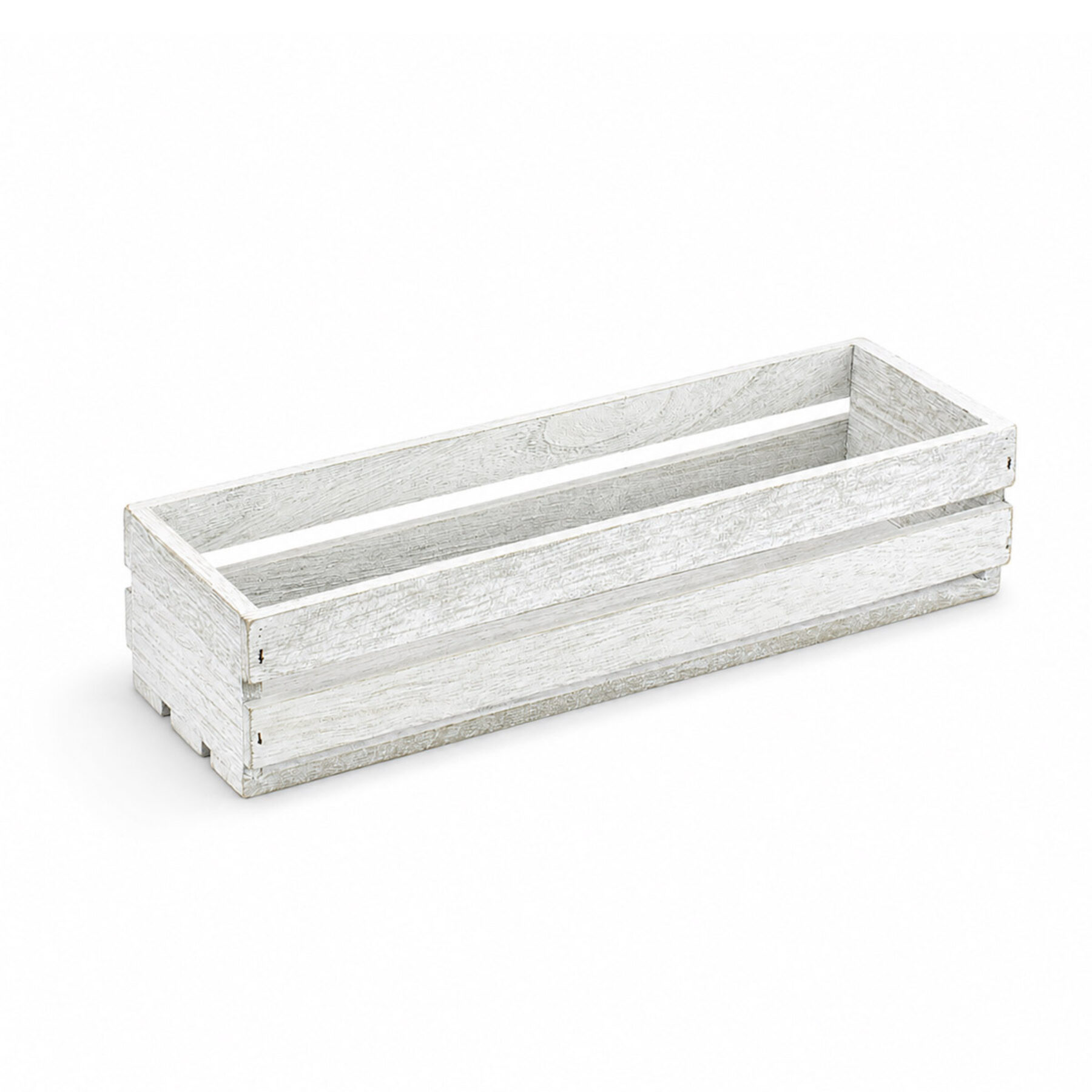 Medium White Wooden Crate
