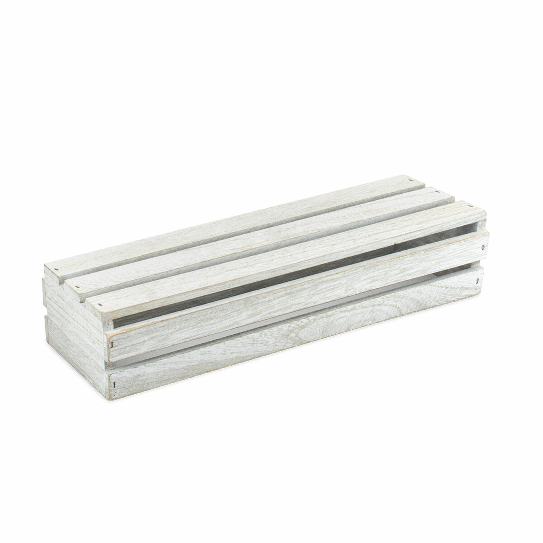 Medium White Wooden Crate