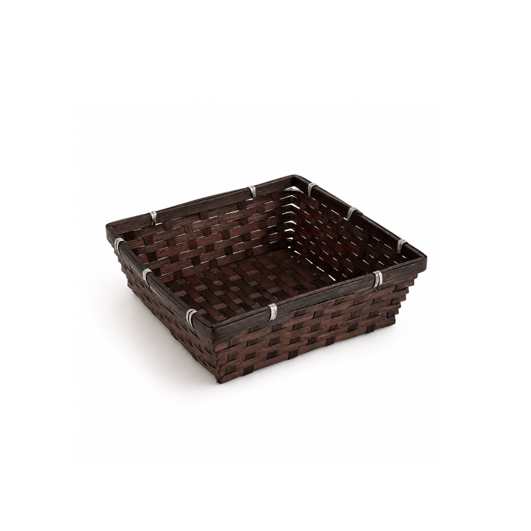Square Dark Bamboo Tray