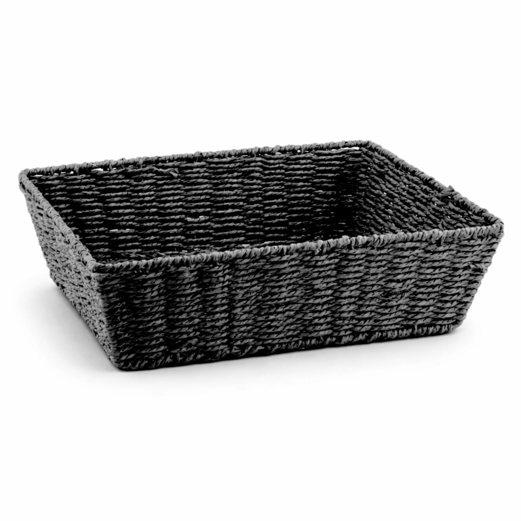 Large Black Paper Rope Tray