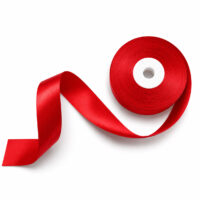 Red Double-Faced Satin Ribbon - 25m