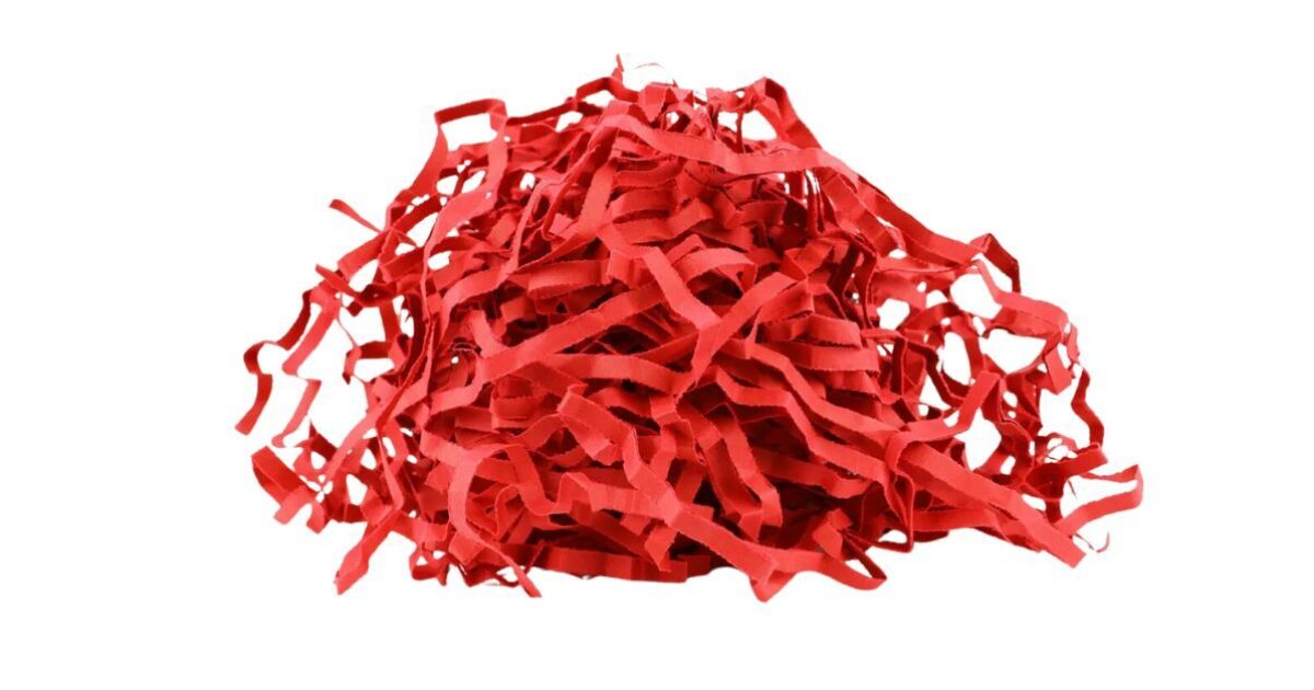 Red ZigZagDelux™ Shredded Paper - 20kg | Gadsby