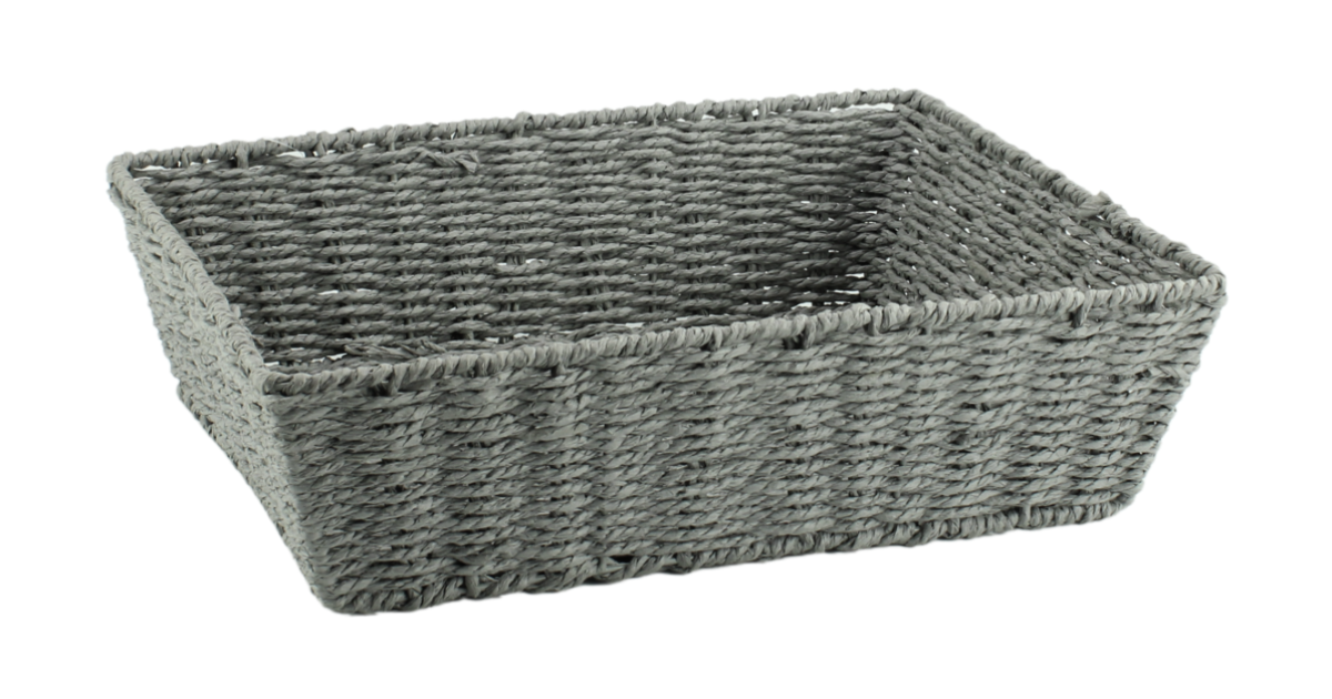 Large Grey Paper Rope Tray | Gadsby